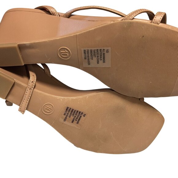 A New Day Women's Gwen Wedge Heels Brown 10 - Picture 4 of 6